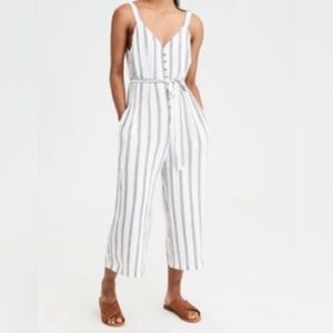 American Eagle Striped Jumpsuit